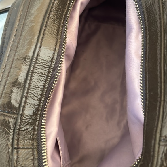 COACH MIA PATENT LEATHER SHINY HOBO SHOULDER BAG IN DARK GRAY - Picture 8 of 12